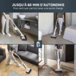 Aspirateur Laveur sans fil Rowenta X-Clean 10 GZ7540WO-Blanc – مكنسة كهربائية روينتا أبيض GZ7540WO