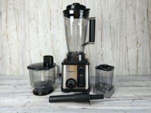 Blender inox Pro 3 en 1 Blender + Hachoir + Moulin 600W Brandmann BRB001