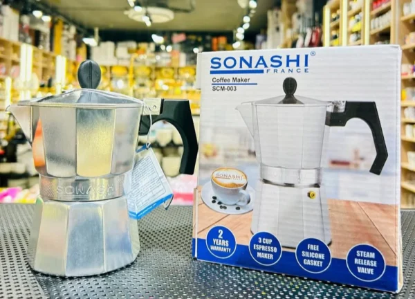 Mini Cafetière Espresso Capacité De 3 Tasses SONASHI SCM-003 – Image 2