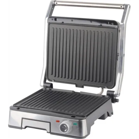 Gril Et Panineuse Saine En Inox Avec Ouverture À 180° 2000W Techwood TGD-2018D
