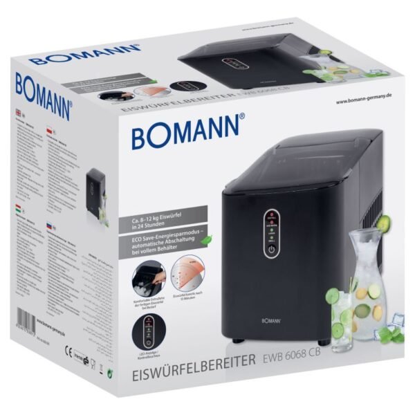 Machine à glaçons 1,1L 12KG Noir Bomann EWB 6068 CB Noir – Image 2