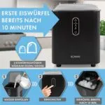 Machine à glaçons 1,1L 12KG Noir Bomann EWB 6068 CB Noir – آلة صنع الثلج بومان 1.1 لتر أسود