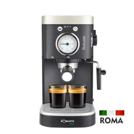 Machine à café a Bras inox 15 bar 1100W 1.2L Café Poudre Robuste Roma