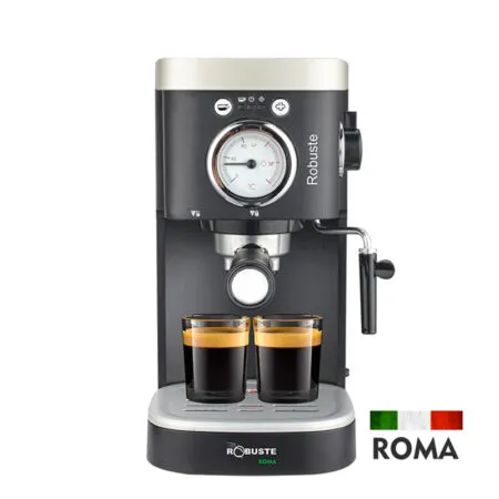 Machine à café a Bras inox 15 bar 1100W 1.2L Café Poudre Robuste Roma