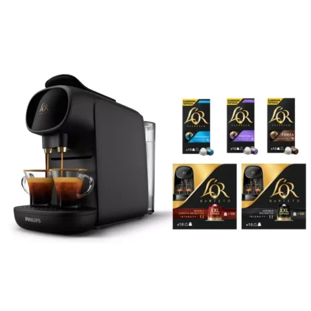 Machine à café à capsules L'Or Barista Philips Original avec 50 capsules Cadeau -LM9012 NOIR
