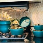 Batterie de cuisine Luxe Granite 11 pièces OMS Verte – طقم أواني الطبخ