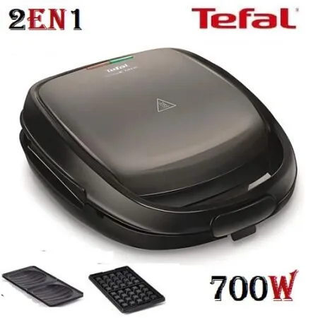 Panineuse Multifonctionnel Pour Gaufres Et Des Sandwichs 700W Snack Time Tefal SW341812