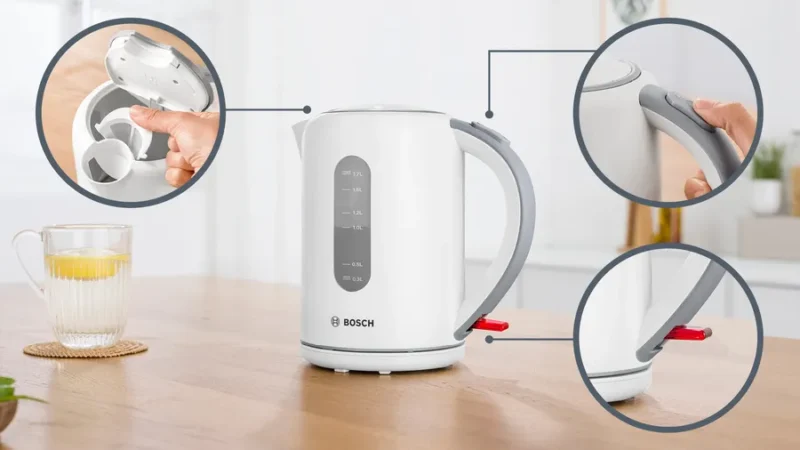 Bouilloire Électrique Sans Fil 1.7L 2200W Bosch TWK7601
