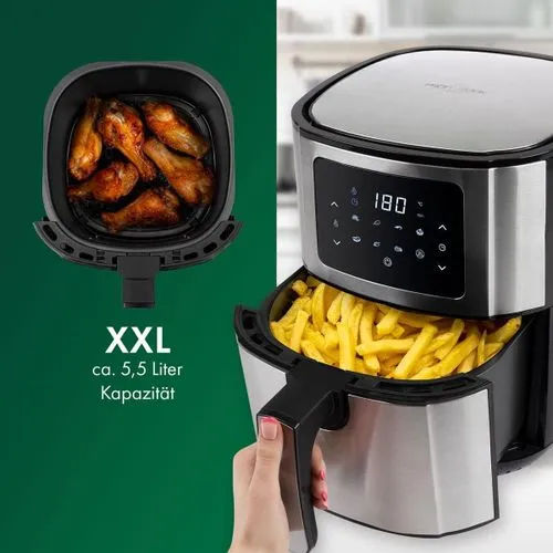 Friteuse À Air Chaud Avec Écran Tactile LED 5,5L 1400W PC-FR1239 H ProfiCook