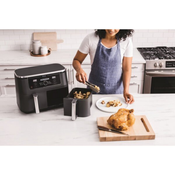 Friteuse Sans Huile Double Tiroir 9.5L Avec 6 Modes De Cuisson Ninja AF400EU – Image 2