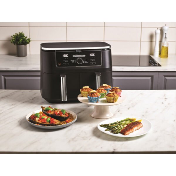 Friteuse Sans Huile Double Tiroir 9.5L Avec 6 Modes De Cuisson Ninja AF400EU – Image 5