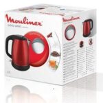 Bouilloire Électrique Sans Fil En Inox 1.7L 2400W Rouge Moulinex BY550510 – غلاية ماء كهربائية مولينكس 1.7 لتر 2400 واط أحمر إينوكس BY550510