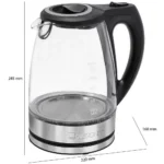 Bouilloire Électrique En Verre 1.7L Clatronic WKS3744 – غلاية ماء كهربائية كلاترونيك 1.7 لتر زجاج WKS3744