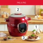 Cookeo + Multicuiseur Intelligent 06L 180 recettes Moulinex Original CE85B510 Rouge – طباخة كهربائية مولينكس 06 لتر أحمر CE85B510