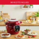 Cookeo + Multicuiseur Intelligent 06L 180 recettes Moulinex Original CE85B510 Rouge – طباخة كهربائية مولينكس 06 لتر أحمر CE85B510