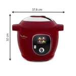 Cookeo + Multicuiseur Intelligent 06L 180 recettes Moulinex Original CE85B510 Rouge – طباخة كهربائية مولينكس 06 لتر أحمر CE85B510