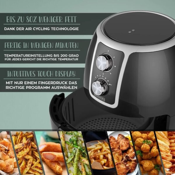 Heinrich Bauer Friteuse sans huile 1500w -3,7L Heinrich germany HFR8211 – Image 3