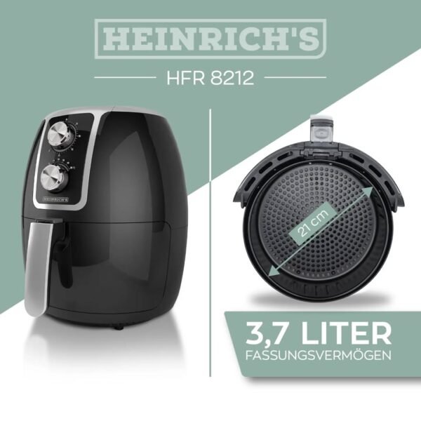 Heinrich Bauer Friteuse sans huile 1500w -3,7L Heinrich germany HFR8211 – Image 5