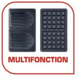 Panineuse Multifonctionnel Pour Gaufres Et Des Sandwichs 700W Snack Time Tefal SW341812 – شواية كهربائية تيفال 700 واط SW341812