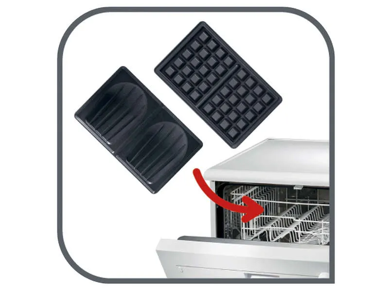 Panineuse Multifonctionnel Pour Gaufres Et Des Sandwichs 700W Snack Time Tefal SW341812