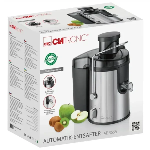 Centrifugeuse de Fruits et Légumes 1.5L 400W CLATRONIC AE3666 – Image 3