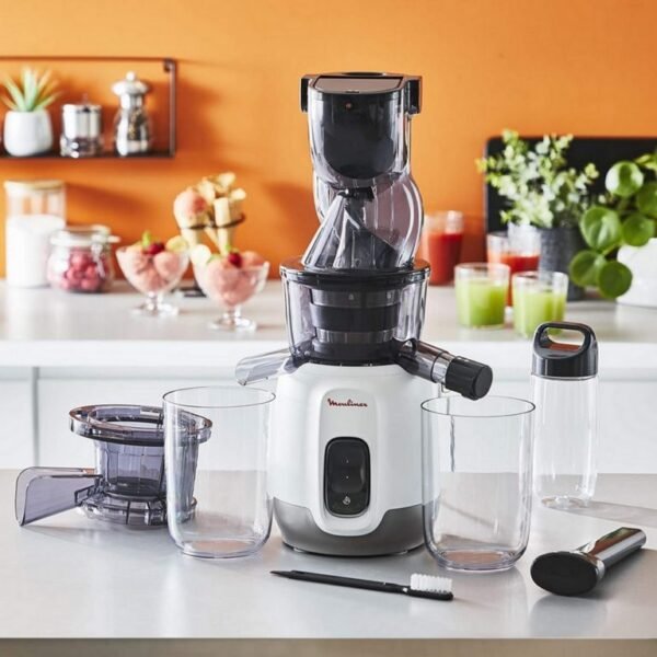 Extracteur De Jus Avec 2 Récipients 800mL et Gourde 600mL 200W Moulinex ZU600110 – Image 9