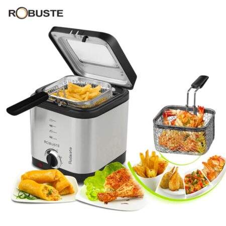 Friteuse inox Électrique 1.5L 900W Robuste DF-09