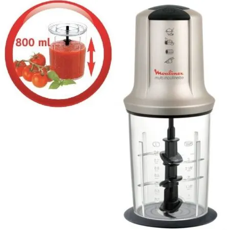 Hachoir Electrique Multi Moulinette 3En1 Bol XXl 800ml 500W Moulinex AT718A10