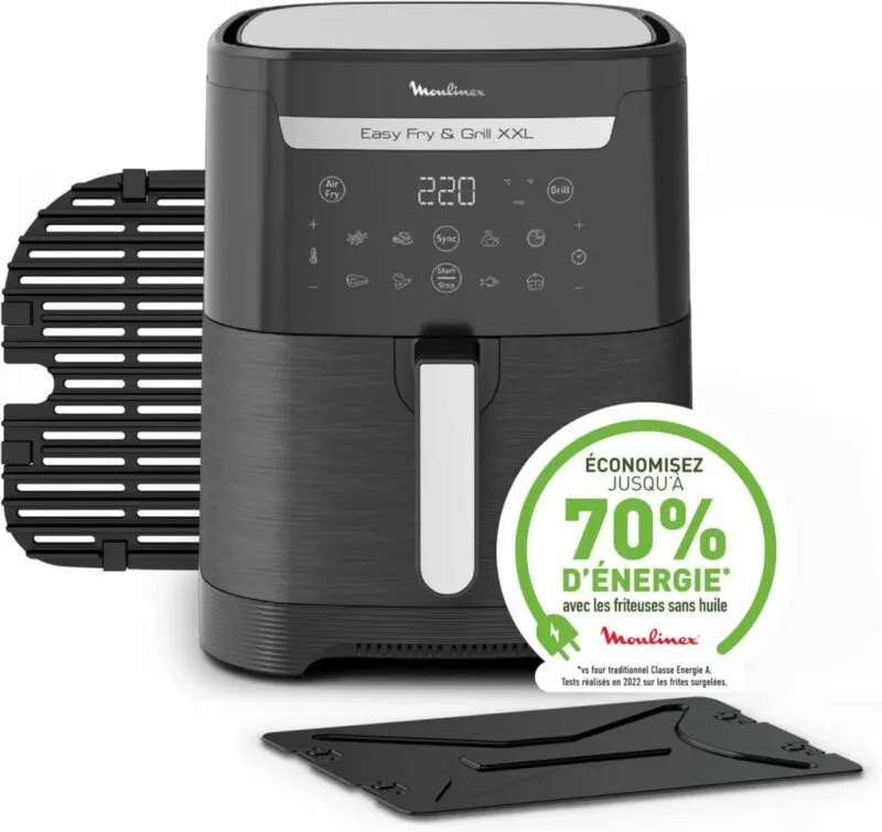 Friteuse Sans Huile À Air Numérique 8 Programmes 6.5l 1800w Moulinex EZ801810