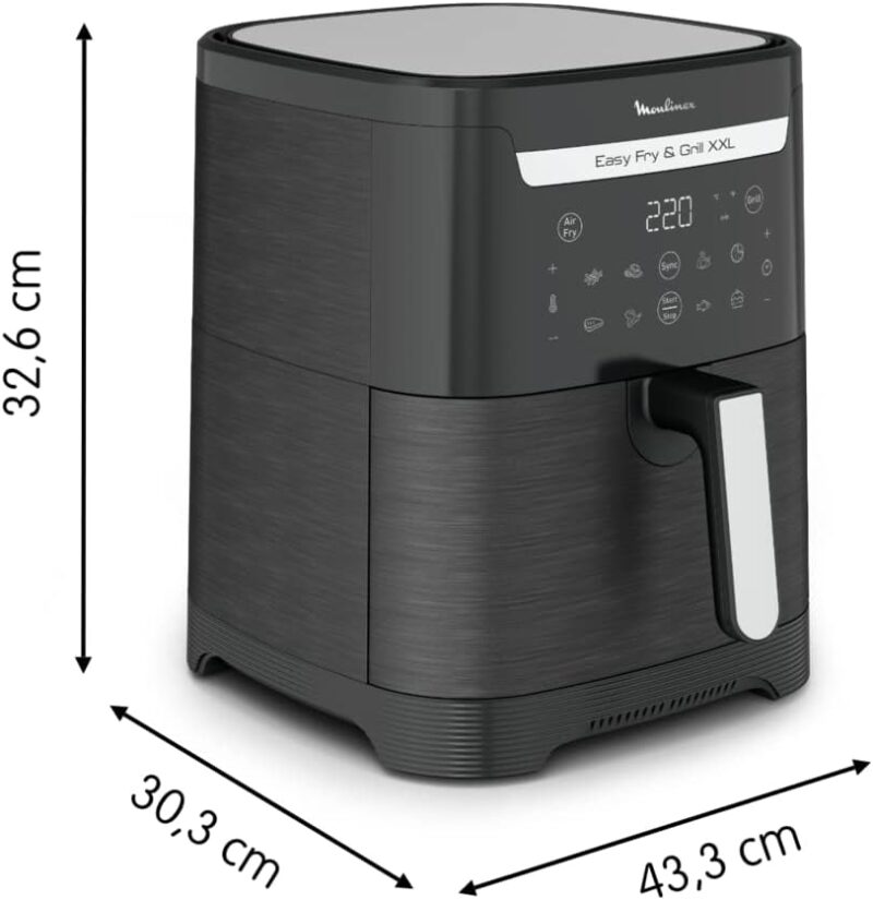 Friteuse Sans Huile À Air Numérique 8 Programmes 6.5l 1800w Moulinex EZ801810