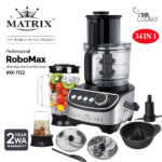 Robot de Cuisine inox 34 in 1 - 1300W RoboMax Matrix MX-1122 – عجانة كهربائية ماتريكس 1300 واط إينوكس MX-1122