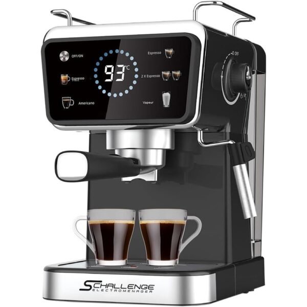 Machine A Café inox Digital 20 Bar '' Café Poudre + Cappuccino '' Schallenge AMB-021CM – Image 2