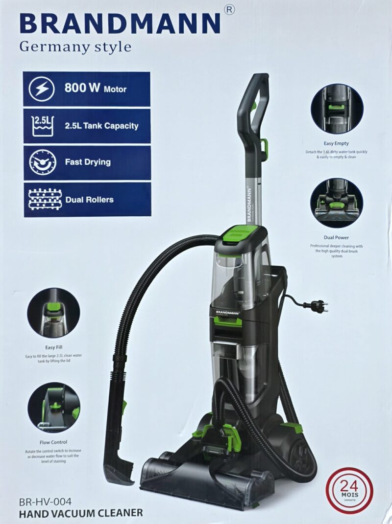 Aspirateur Lave Tapis et détacheur Multifonction 2.5 L 800 W Brandmann BR-HV004