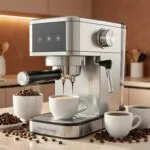Cafetière expresso INOX 3 en1 20Bar 1450W '' Poudre + Capsules + Cappuccino'' Multismart MS-CF1313 – آلة قهوة مولتي سمارت 1450 واط إينوكس MS-CF1313