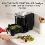 Air Fryer Sans Huile Double Bac Vertical Avec Fenêtre - 11 L 2800 W Bergmann BAF 9001W – قلاية هوائية بيرغمان 11 لتر 2800 واط