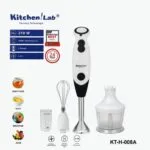 Bras Mixeur inox 4 en 1 KitchenLab 210W 500ML KitchenLab KT-H-008A – خلاط كهربائي كيتشن لاب 210 واط إينوكس KT-H-008A