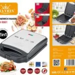 Panineuse et Gaufrier XL 2 en 1- 1200 W Matrix Mx-9001 – شواية كهربائية ماتريكس 1200 واط