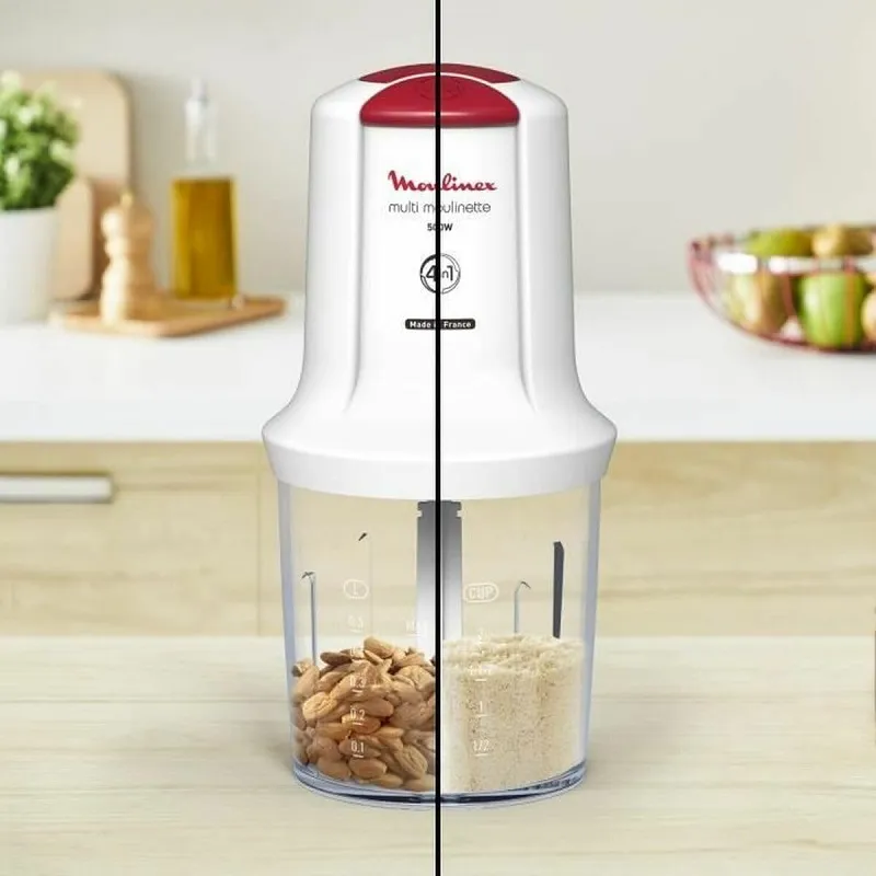 Mini hachoir 3EN1 400W Blanc Moulinex AT710110