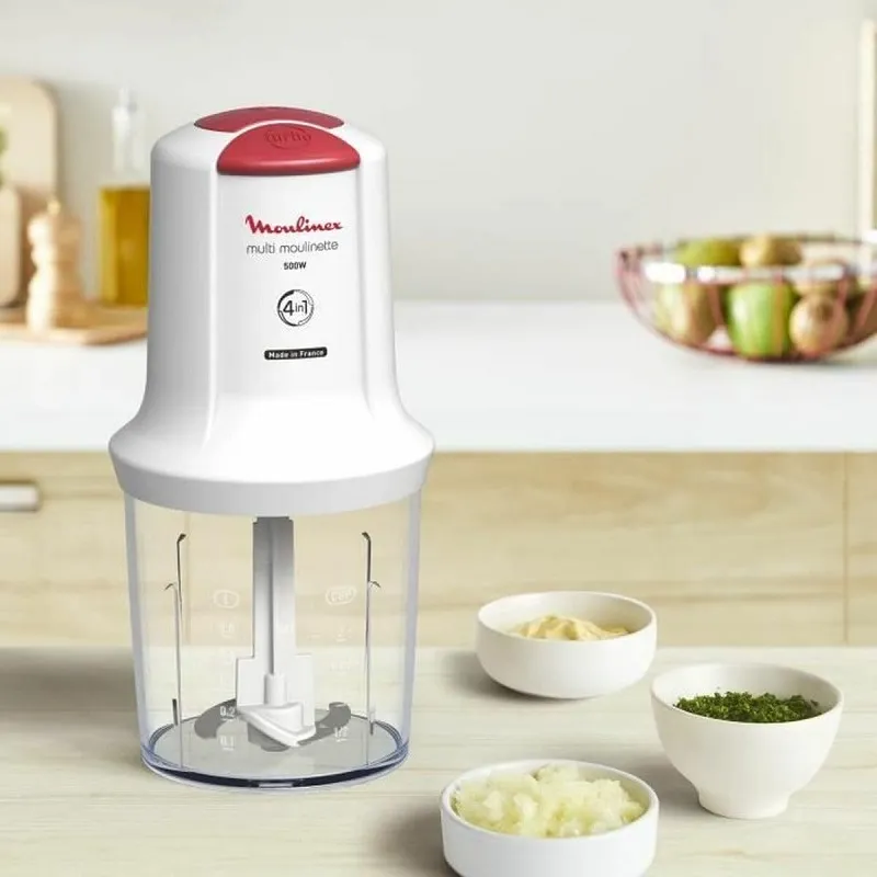 Mini hachoir 3EN1 400W Blanc Moulinex AT710110