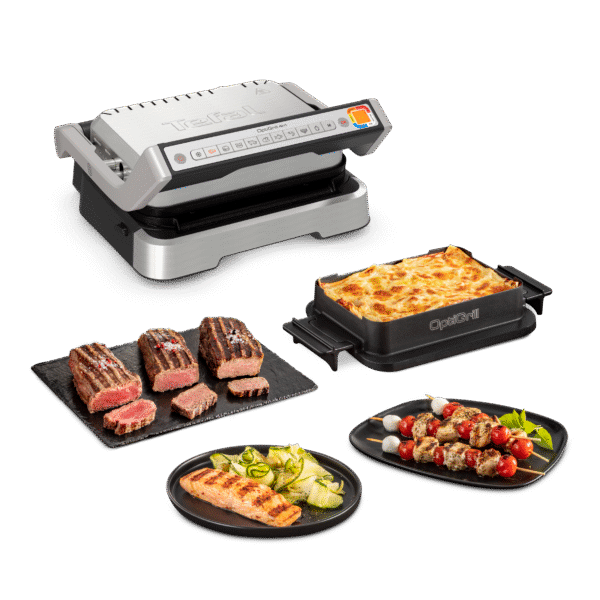 Grill À Viande Électrique 4En1 Intelligent 2100W 9 Programmes OptiGrill Tefal GC774D10 – Image 2