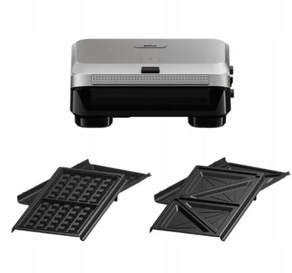 Gaufrier et panineuse Pro 3 en 1 - 800W Braun SM5005SM – Image 3