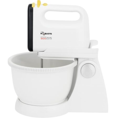 Batteur avec bol rotatif 300W Blanc Robuste T300