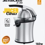 Presse-agrumes inox Pro 160 W SilverCrest JC-203 – عصارة كهربائية سيلفر كرست 160 واط إينوكس JC-203