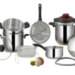 Cocotte 10 Pcs Bonera 6L + 8L En Inox 18/10 Noir Bonera Made in Turkey – طنجرة ضغط 6 لتر أسود إينوكس
