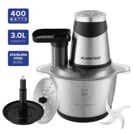Hachoir inox Multifonction 04 Lames 03L 400W PlanetSat PMC-1972