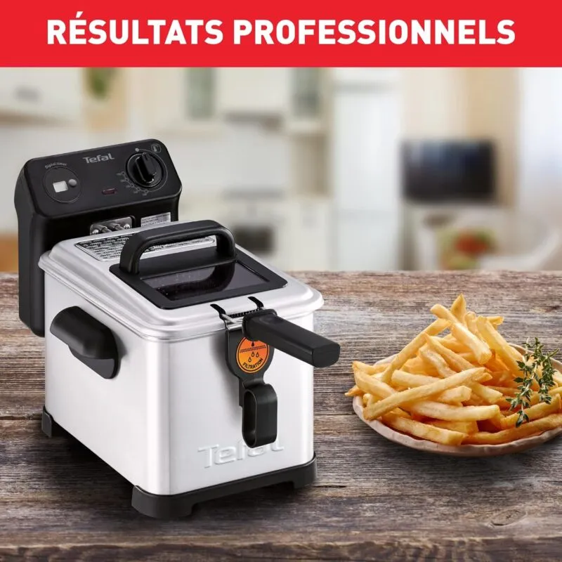 Friteuse inox 4L 2400W Filtra Pro Tefal Original