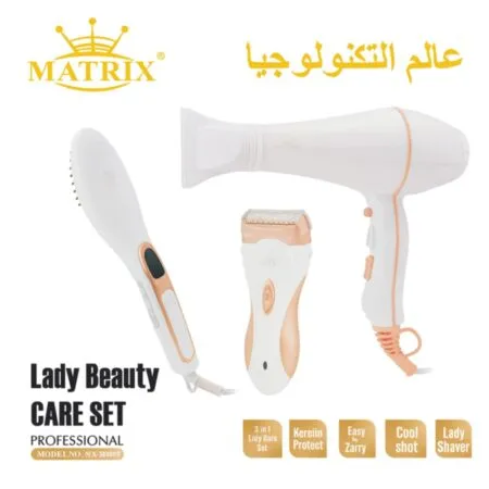 Pack Beauté 3 en1 professionnel Keratin Protech 2000W Céramique Matrix MX-6239