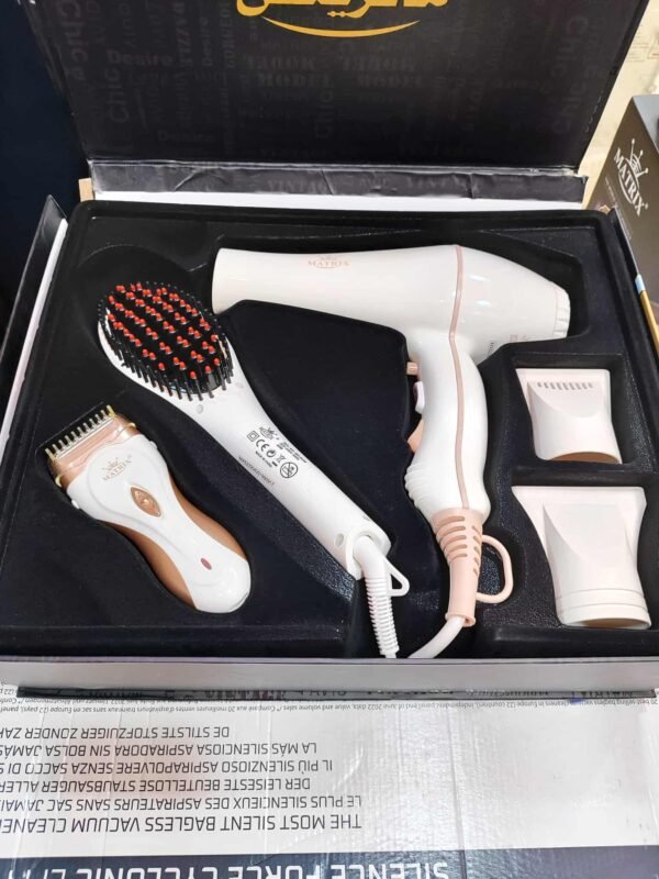 Pack Beauté 3 en1 professionnel Keratin Protech 2000W Céramique Matrix MX-6239 – Image 2