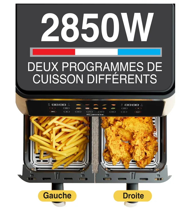 Airfryer 10 Litres 2850W Tactile Avec Fenêtre Robuste AF10