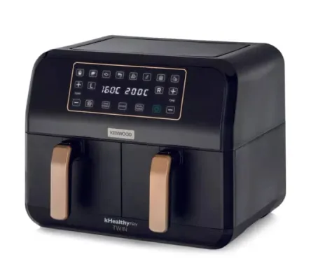 Friteuse Électrique À Air Chaud 1700W 8L Double Panier Kenwood HFP70.000BK